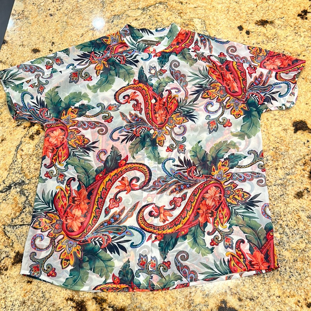 Tommy Bahama Sheer Button Down Top